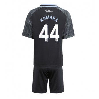 Billige Fotballdrakt Aston Villa Boubacar Kamara #44 Replika Bortedraktsett Barn 2025-26 Kortermet (med bukser)